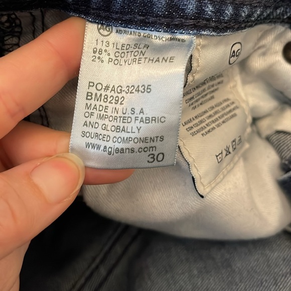 AG Adriano Goldschmied The Matchboc Slim Straight Lowrise Jeans Size 30 - Picture 7 of 10